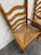 Farmhouse Vintage Country French Style Solid Oak Ladder Back Handwoven Rush Seat Armchairs For Sale - Image 3 of 10