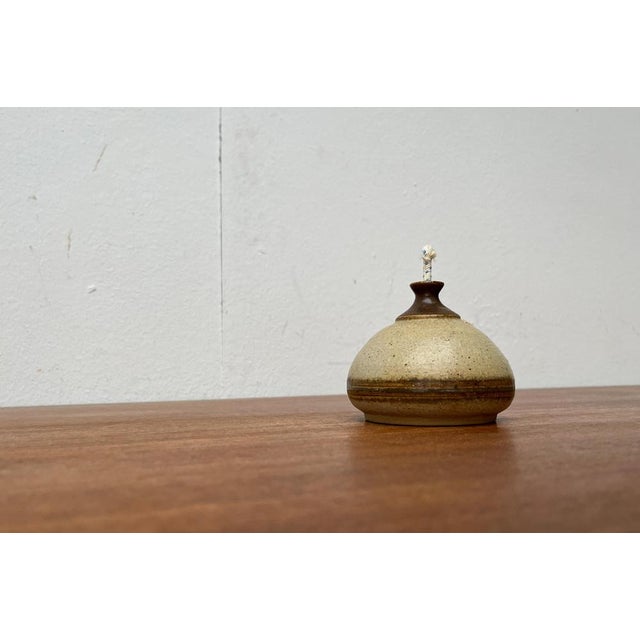 Mid-Century Danish Studio Pottery Oil Lamp from Bjergard, 1960s For Sale - Image 12 of 15