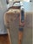 English Vintage Canvas, Leather, and Wooden Trunk Made for Restoration Hardware For Sale - Image 3 of 5