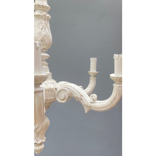 Florence Chandelier in Wood, 1960s For Sale - Image 5 of 10