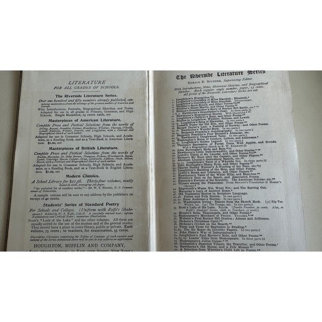 Antique Book Riverside Literature Series Edition: 1895 (Houghton, Mifflin & Co.) For Sale - Image 10 of 18