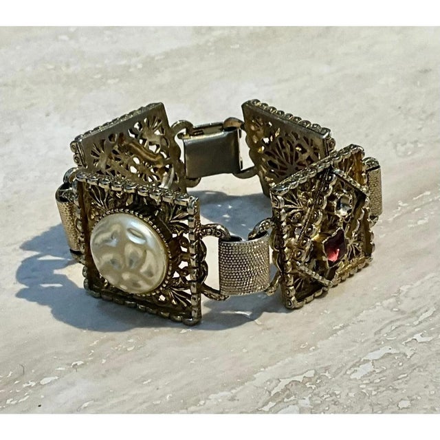 Mid 20th Century Vintage Victorian Ornate Bracelet For Sale - Image 5 of 12