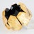 Plastic Monies Massive Black Resin and Gold Foil Stretch Bracelet Bangle For Sale - Image 7 of 10