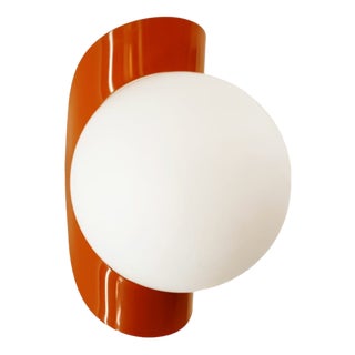 Sphere Wall Light with Orange Band For Sale