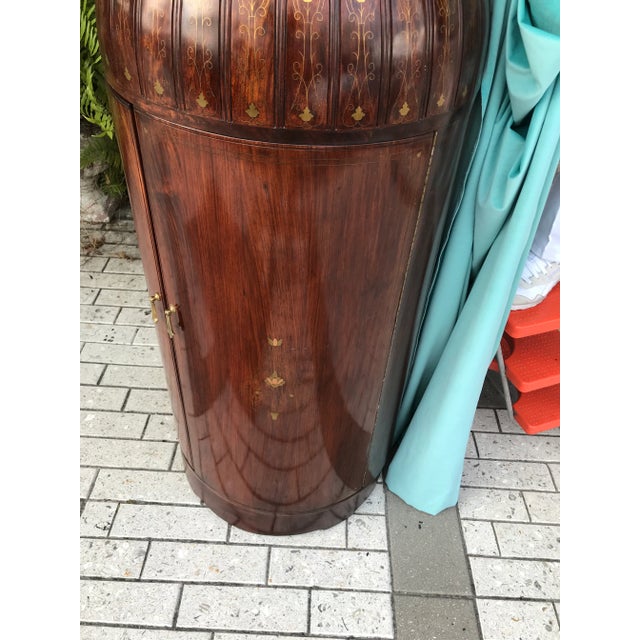 1960s Bar Aldo Tura-Style Inlaid Wood Bottle Shaped French Mahogany For Sale - Image 12 of 13