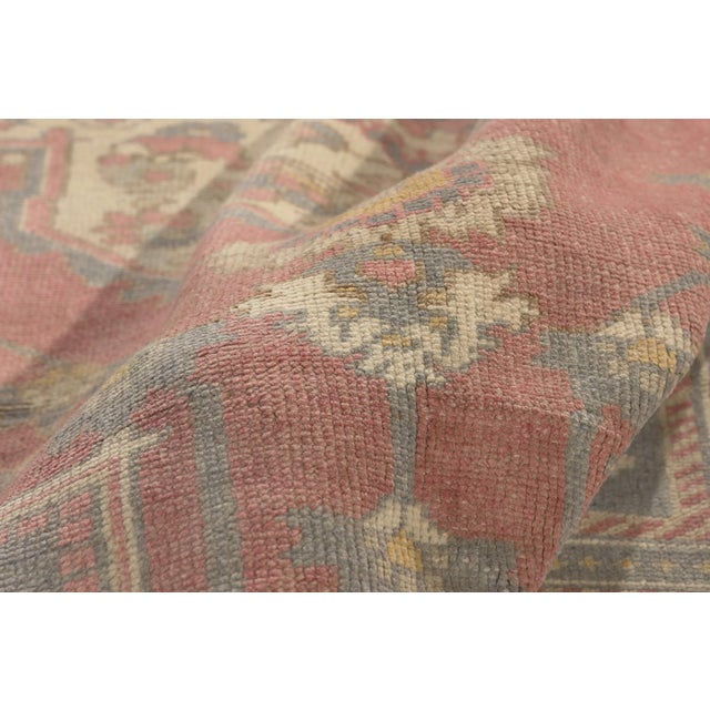 Vintage Turkish Oushak Rug, 06'11 X 09'09 For Sale In Dallas - Image 6 of 10