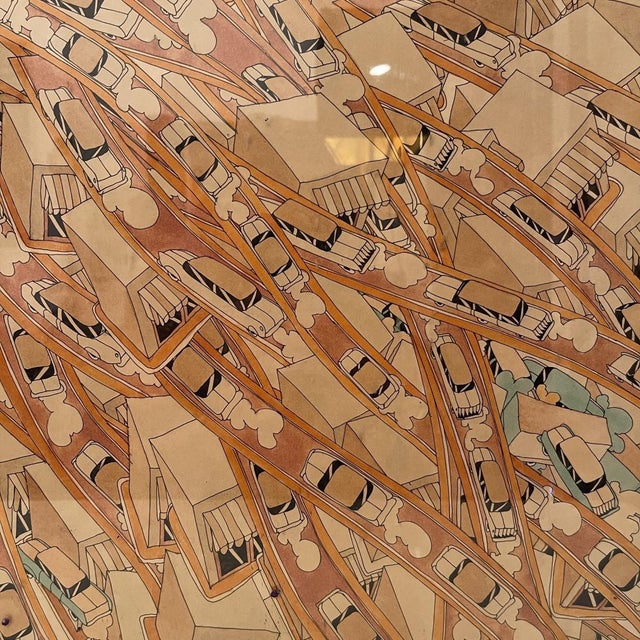 Fernand Flausch, Pop Art Composition, Mixed Media on Paper, 1973 For Sale - Image 4 of 10