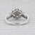 Modern 0.33ctw Diamond Cluster Engagement Ring 14k White Gold Size 5 For Sale - Image 3 of 8