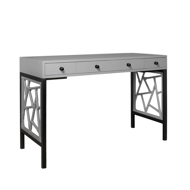 Tiffany Writing Desk - Light Gray For Sale - Image 9 of 9