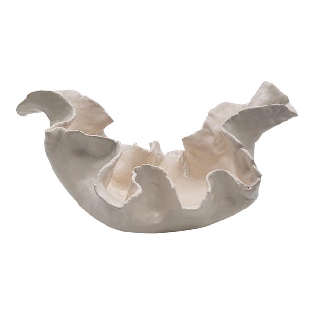 Anna Kasabian Abstract Hand Formed Art Pottery Bowl For Sale