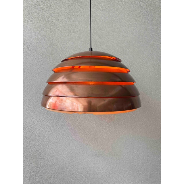 Red Model T325/450 Pendant Lamp in Copper by Hans-Agne Jakobsson, Markaryd, Sweden, 1960s For Sale - Image 8 of 18