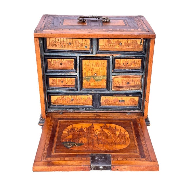 17th Century German Marquetry Table Cabinet For Sale - Image 11 of 11