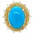 Early 21st Century 5.40 Carat Turquoise Diamond Yellow Gold Cocktail Ring, Size 7 For Sale - Image 5 of 5
