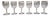 Antique Crystal Bordeaux No. 4 Wine Glasses from Baccarat, 1890s, Set of 6 For Sale