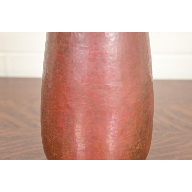 Metal Ramon Ramirez Arts & Crafts Hammered Copper Vase For Sale - Image 7 of 12