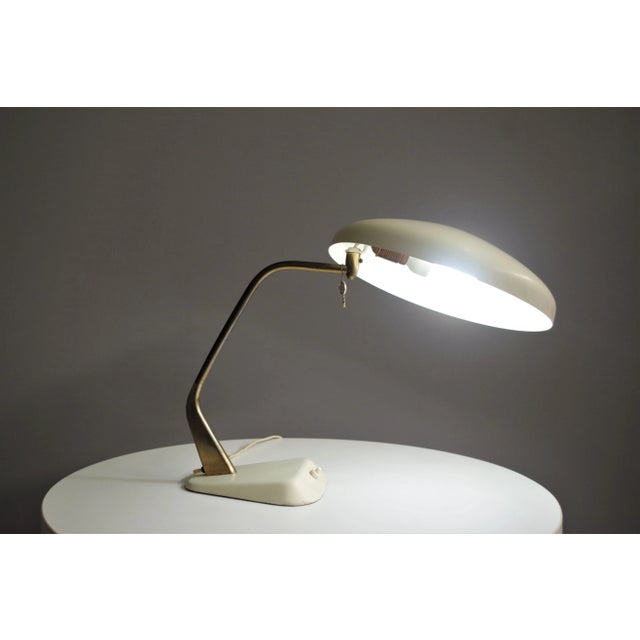 Cream Swivel Table Lamp from Belmag, 1950s For Sale - Image 8 of 9