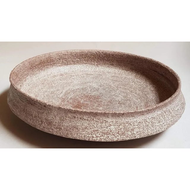 Red Stoneware Phiale Plate by Elena Vasilantonaki For Sale - Image 4 of 9