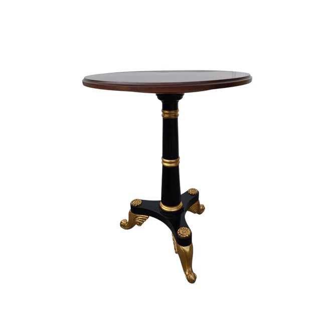 Beautiful side table in excellent condition. Rock solid/sturdy. Please see photos as they are considered part of the...