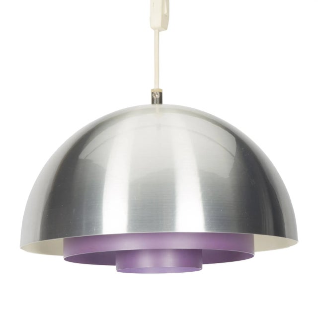 Metal Vintage Purple Milieu Ceiling Lamp by Johannes Hammerborg for Fog & Mørup For Sale - Image 7 of 7