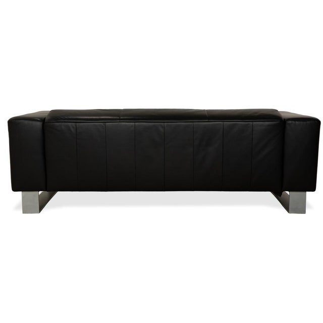BMP 622 3-Seater Sofa in Black Leather from Rolf Benz For Sale - Image 13 of 15