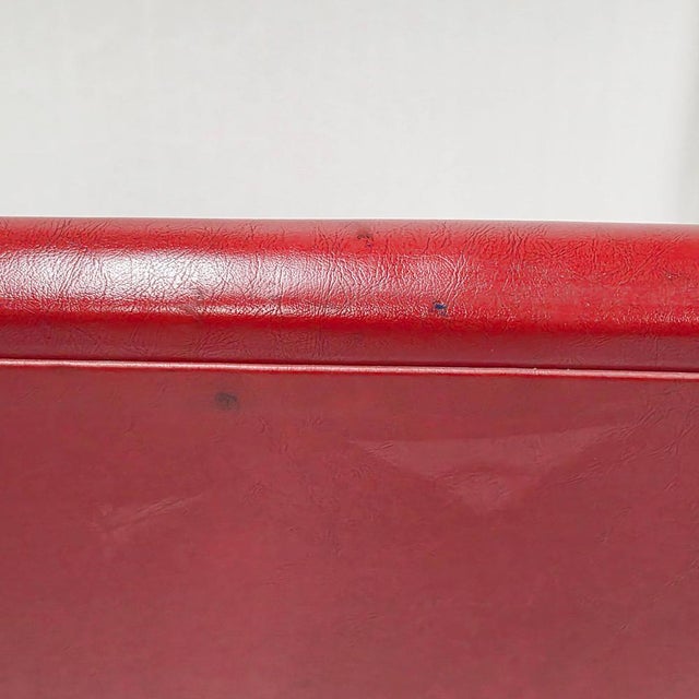 Vintage Armchair with Compass Legs in Beech and Vinyl, 1950s For Sale - Image 13 of 15