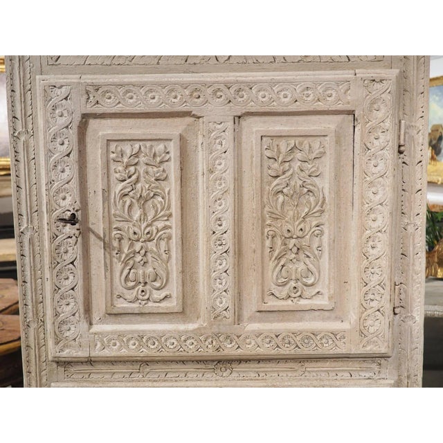 Wood 17th Century Painted Oak Homme Debout Cabinet From Southwest France For Sale - Image 7 of 13