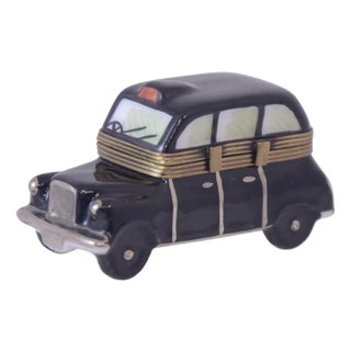 Limoges Vintage London Taxi Cab Trinket Box For Sale
