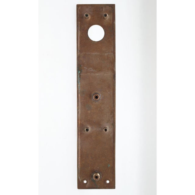 Reclaimed Sargent Polished Brass Commercial Door Pull For Sale - Image 4 of 5