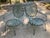 recently sandblasted, primed and painted…. circa 1940. spring steel seats with iron frame. can work indoors or outside. no...
