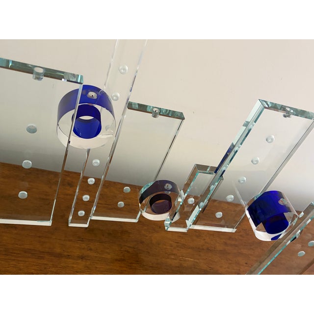 2010s Fay Miller Unique Glass Menorah Sculpture For Sale - Image 5 of 7