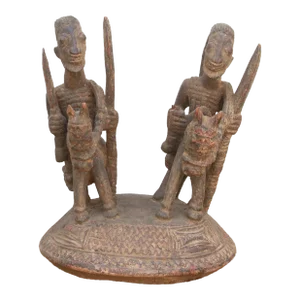 Antique Benin Equestrian Warriors