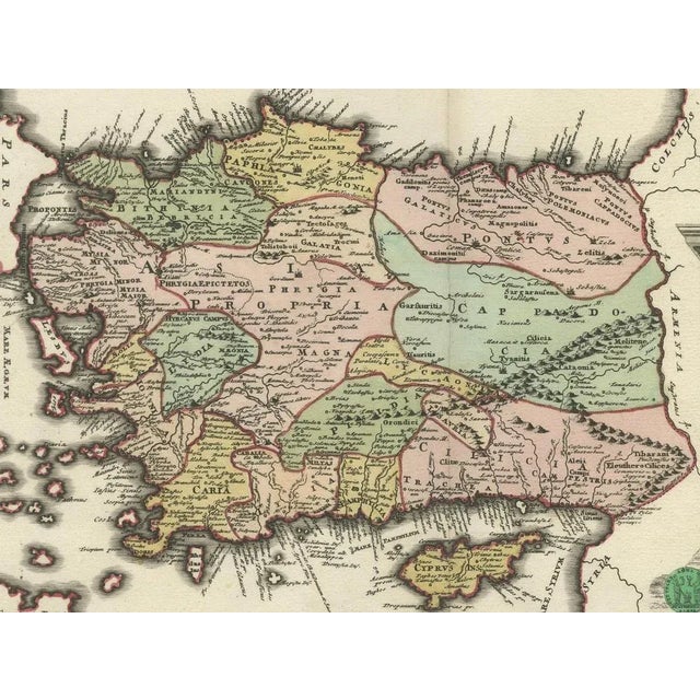 Antique Map of Cyprus and Asia Minor by Christoph Weigel, 1720 For Sale - Image 5 of 6