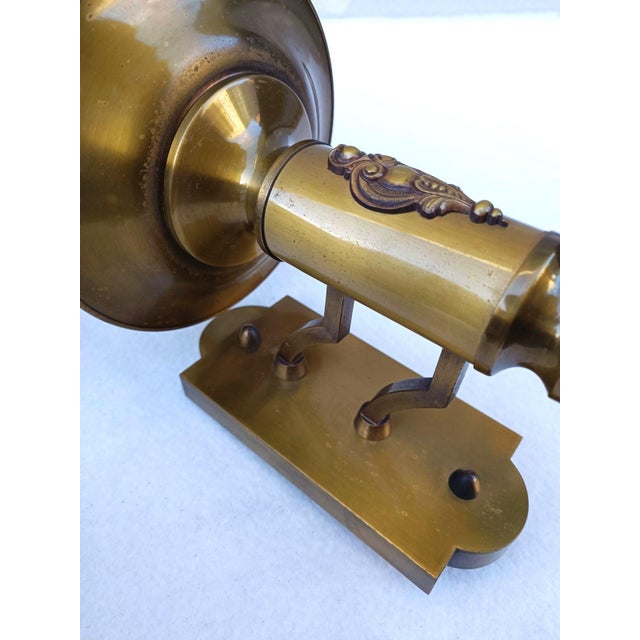 1960s Gilt Bronze and Glass Wall Lamps, 1960s, Set of 2 For Sale - Image 5 of 9