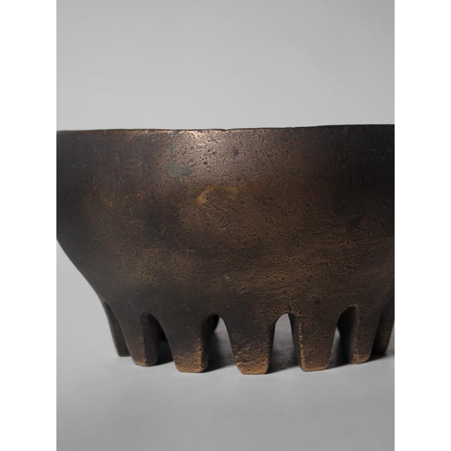 1970s Brutalist Cast Bronze Candleholder, Germany, 1970s For Sale - Image 5 of 6