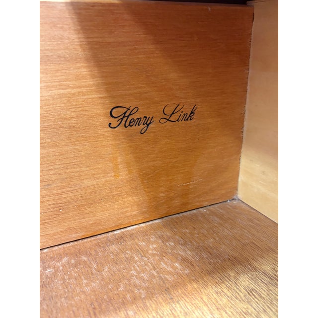 Dixie Furniture Co. Mid 20th Century Henry Link Faux Bamboo Gentelmen's Chest For Sale - Image 4 of 14
