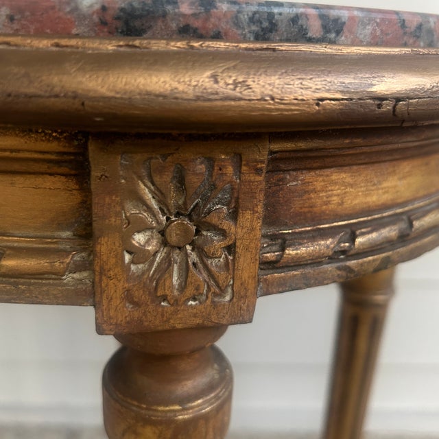 19th Century French Louis XVI Giltwood Gueridon ~ Lamp Table For Sale - Image 4 of 11