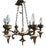 Vintage Six-Arm Chandelier in Metal For Sale