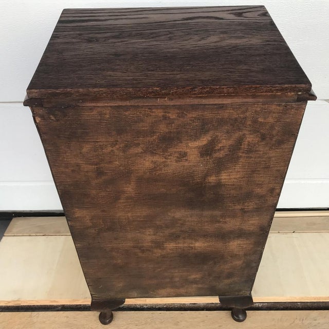 Louis Style Oak Bedside Table For Sale - Image 14 of 18