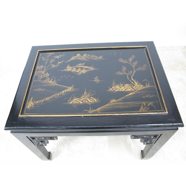 Gilded Chinoiserie Style Side Table For Sale In Greensboro - Image 6 of 13