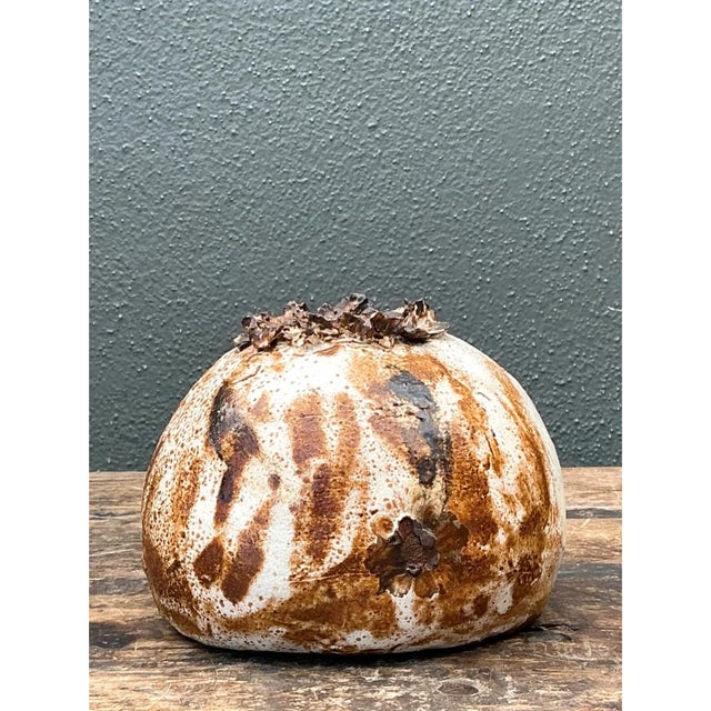 Cinnamon Vintage Organic Form Ceramic Sculpture For Sale - Image 8 of 12