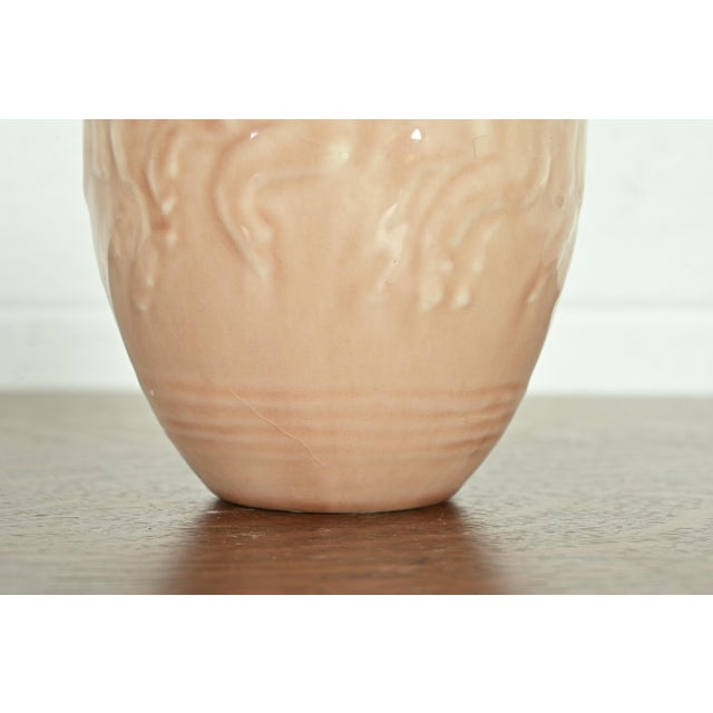 Ceramic Rookwood Pottery Arts & Crafts Glazed Ceramic Art Pottery Vase With Relief Decoration of Horses, 1945 For Sale - Image 7 of 11
