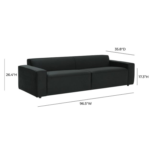 2020s Olafur Black Velvet Sofa For Sale - Image 5 of 7