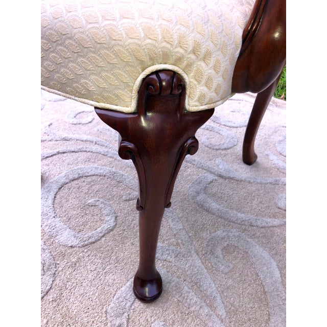 Vintage Southwood Carved Mahogany Queen Anne Style Accent Chair Chairish