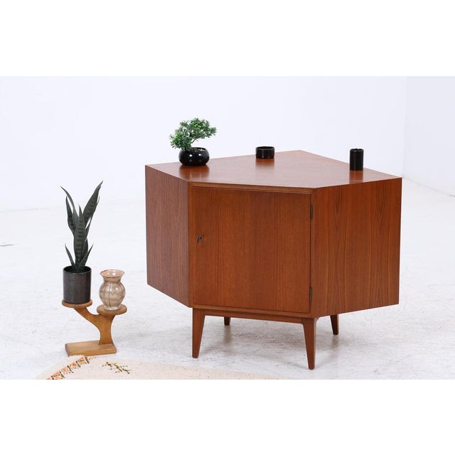 Vintage Corner Chest of Drawers in Teak, 1960s For Sale - Image 4 of 14