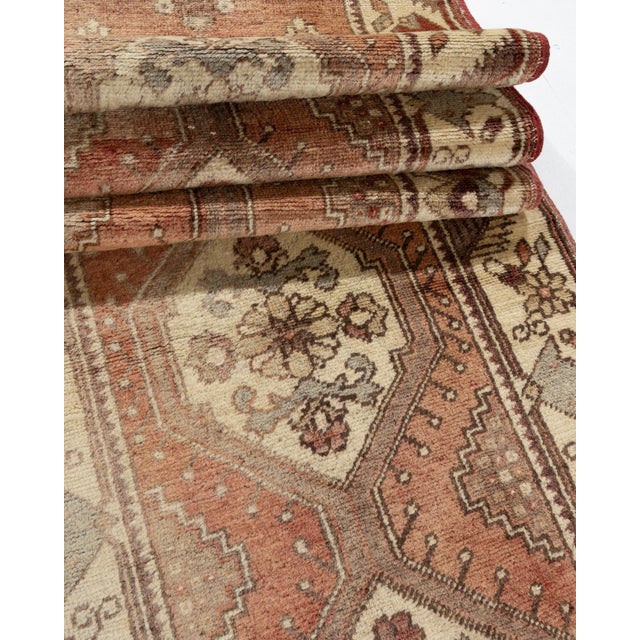 Vintage Circa 1940 Turkish Oushak Area Rugs 2ft 4in X 12ft 3in For Sale - Image 4 of 13