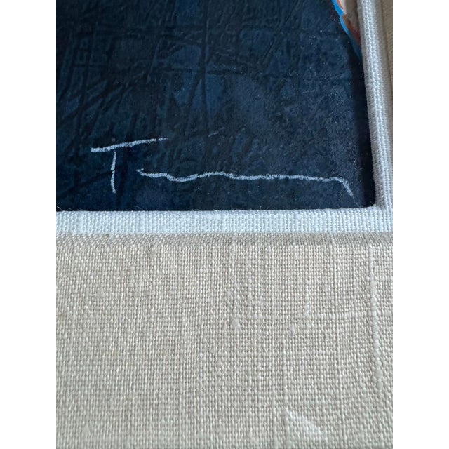 Itzchak Tarkay “Chapeau Bleu” Artist’s Proof Serigraph Ap 47/50, Custom Framed For Sale - Image 4 of 6