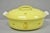 Vintage Dru Holland Yellow Tulip Enameled Cast Iron Dutch Oven Oval Pot. Circa Mid 20th Century. Measurements: 5" H x...