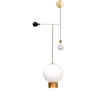 Stabile No. 100 Hand-Blown Glass and Brass Light by Milla Vaahtera For Sale