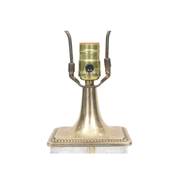 Dresden Crystal & Brass Table Lamp For Sale - Image 4 of 9