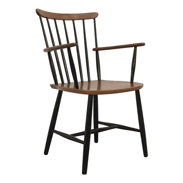 Danish Spindle Back Armchair from Billund Traevarefabrik, 1960s For Sale